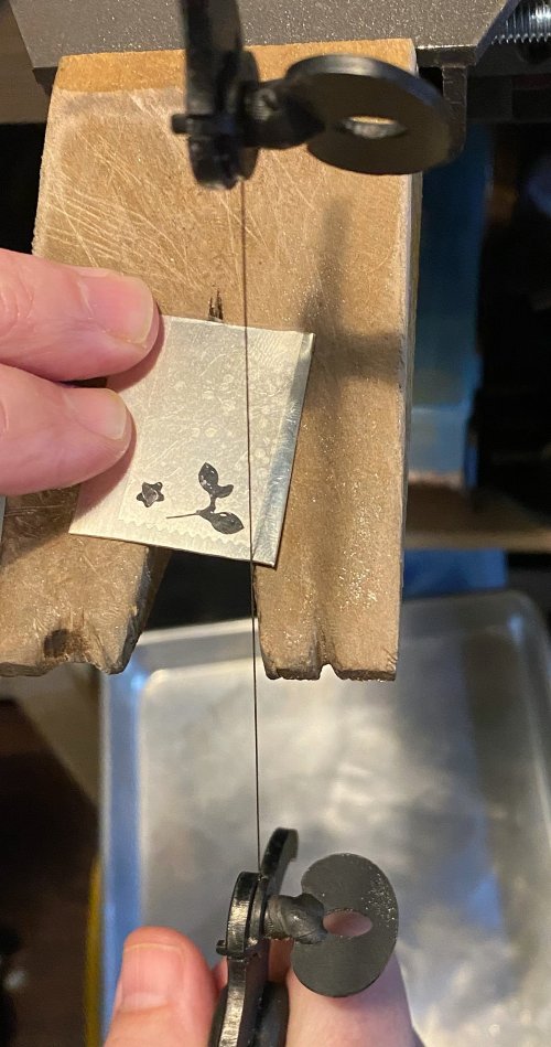 Susan LeGuyader's Sawing Tiny Shapes - , Metalwork, Sawing, Saw, Wire Saw, I filled in the shapes to make it easier